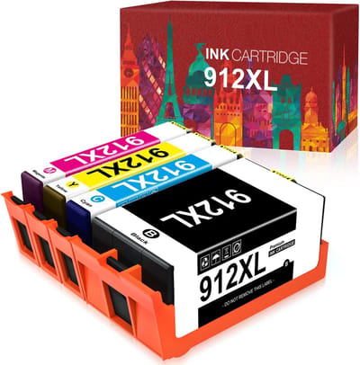 Premium inktcartridge voor HP 912 inkt cartridges multipack, hp 912 xl inkt cartridges, HP 912xl inktcartridge 4 pack (1*BK, C, M en Y) voor voor HP OfficeJet Pro 8010 8012 8014 8015 8020 8022 8023 8024 8025
