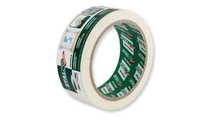 Stalco Afplaktape Wit 38mm x 25m - Scherpe Randen, Geen Residuen