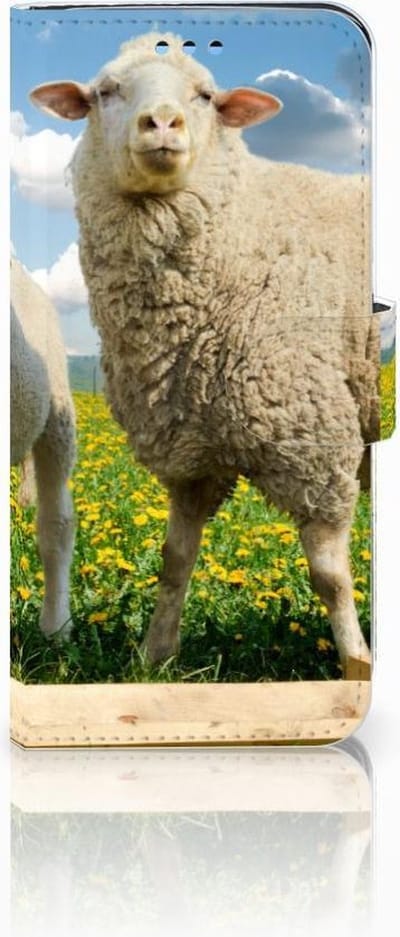 Samsung Galaxy S9 Telefoonhoesje met Pasjes Schaap en Lammetje