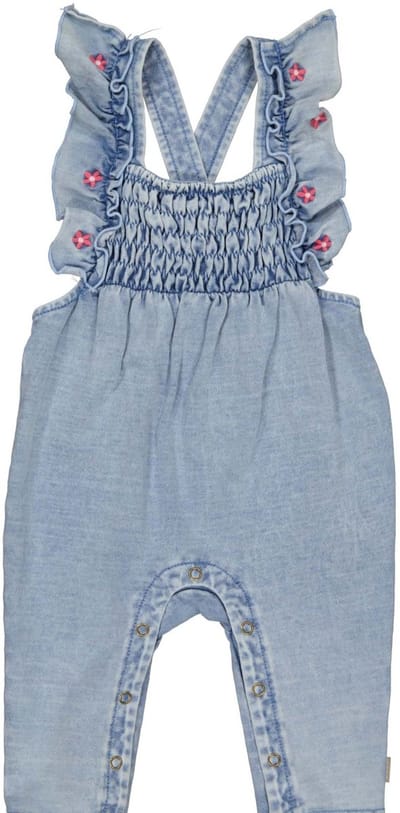 B.E.S.S. Meisjes baby Tuinbroek Jog Denim Light Wash maat 62