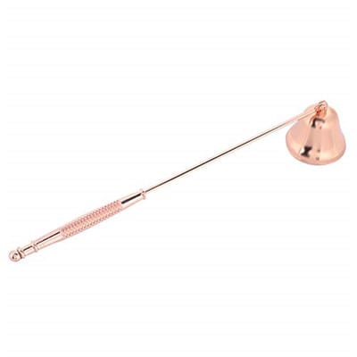 Ynkkvre - Kaarsendover – Kaarsendover - met lange steel - Metalen lont kaarsendover accessoire - met lange steel voor geurkaarsen - Voor het doven van kaarsvlammen (roségoud)