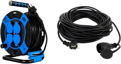 Kabelhaspelhouder voor nette opberging van elektrische snoeren en kabels