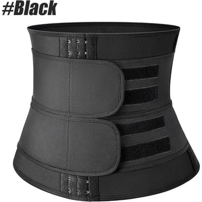 1 Stuk Taille Trainer Korset Neopreen Sauna Riem voor Mannen Vrouwen Workout Zweet Trimmer Cincher Extra Buik Compressie M black