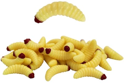 Dailygoods - Siliconen maden worm visaas - Kunstmatige broodwormen - 50 stuks - Realistisch design - Visaccessoires - Geschikt voor forel en barbeel