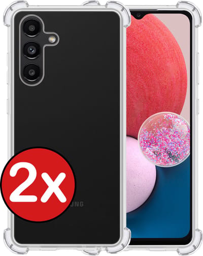 Hoesje - 2 Stuks - Geschikt voor Samsung Galaxy A13 5G - Sterk & Shockproof - Back Cover - Siliconen Case - Telefoon Hoes Shock Proof - Telefoonhoes - Transparant
