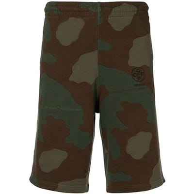 Off-White Camouflage Print Trainingsshorts Heren Onderkleding Groen OMCI006R190030169910 XXS black