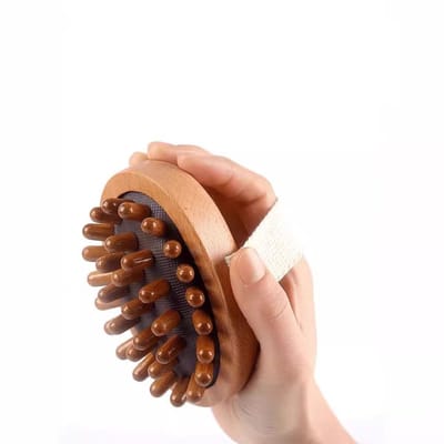 Massage - Massage apparaat - Houten massage kam - Houten massage apparaat - Houten meridiaandrukborstel - Anti-cellulitisborstel voor het lichaam - Etherische olie spa-luchtkussen meridiaanmassage - Lichaam - Knie-Handmassage