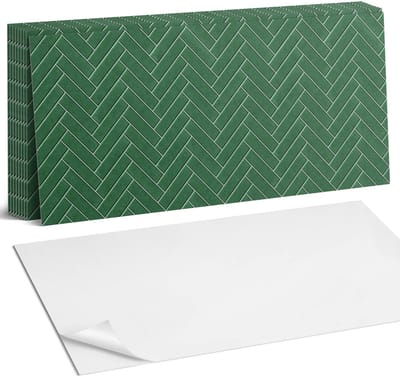 Coloray Plaktegels - Visgraatmotief op tegels Zelfklevende Wandtegels - 40 cm x 20 cm - Groente Plaktegels - 10 stuks - Rechthoek PVC Tegels - Plaktegels Badkamer - Vloertegels Zelfklevend - Vinyl Tegels - Portugese Tegels