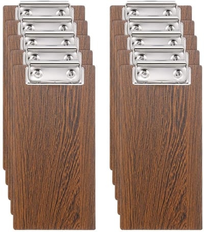 Mini Clipboard Houder voor Restaurants - 30 Stuks Houten Presentatoren voor Menu's, Cafe's en Bediening - Ideaal voor Gastcontrole en Organisatie