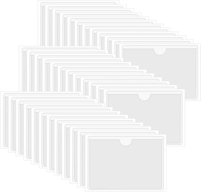 Transparante Zelfklevende Zakjes, 102 Stuks Duidelijke Kaarthouders 6x10cm, Beschermhoezen voor Visitekaartjes en Labelkaarten, Ideaal voor Organisatie en Presentatie