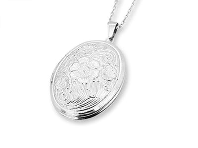 Montebello Ketting Arina - 316L Staal PVD - Medaillon - ∅33x24m - 43cm