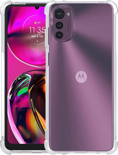 Hoesje geschikt voor Motorola Moto E32 / E32s - Clear Anti Shock Hybrid Armor Case Siliconen Back Cover Hoes Transparant