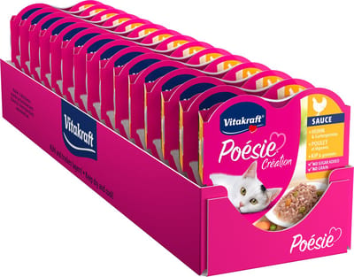 Vitakraft Poésie® Création kip en groente - natvoer - 15x85 gram