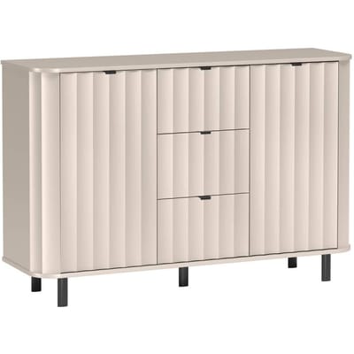 Selsey Novado – Dressoir met 2 deuren en drie lades in cashmeregrijs, 137 cm