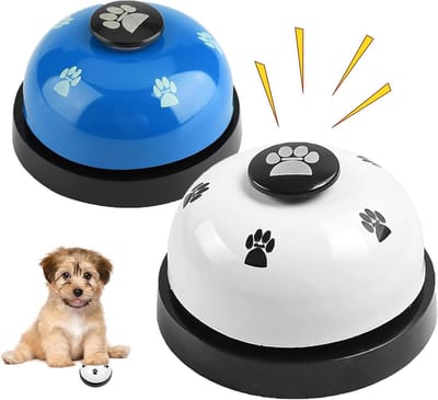 Huisdier Trainingsbellen - Honden Bellen - Zindelijkheidstraining - Luid en Duidelijk - 2 Stuks - Wit Blauw
