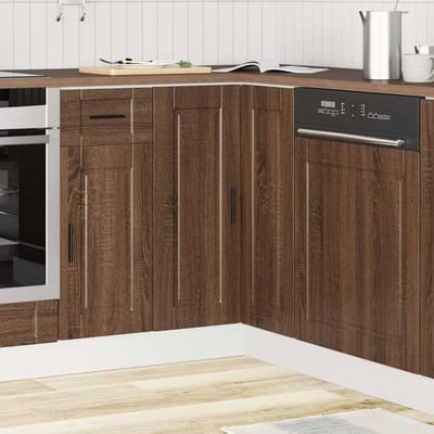 vidaXL - Keuken - hoekonderkast - "Porto" - bewerkt - hout - bruin - eikenkleur
