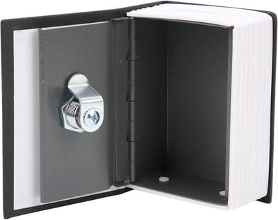 Metalen Boekenkluis - Verborgen Opslag - Waardevolle Spullen - Realistisch Boekdesign - 12x8x5cm - Metallic