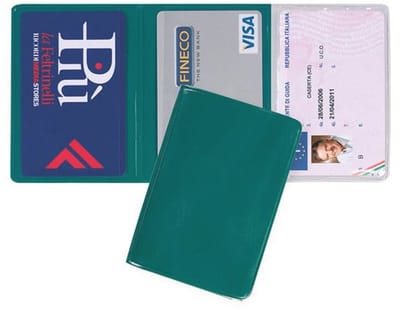 Magnetische creditcardhouder met 3 vakken in groen - 2 stuks