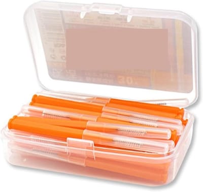 Interdentale Borstels - Tandenstokers Mondhygiëne - Dagelijkse Mondreiniging - Variabele Maten Set - 30 Stuks - Oranje