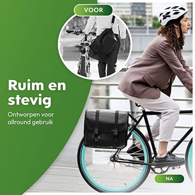 Luggage carrier bag, water-repellent and tear-resistant, Bagagedragertas \ fietstas voor bagagedrager 46 litres