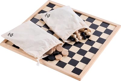 Houten schaakstukken en schaakbord 40 x 40 cm - Schaaksets