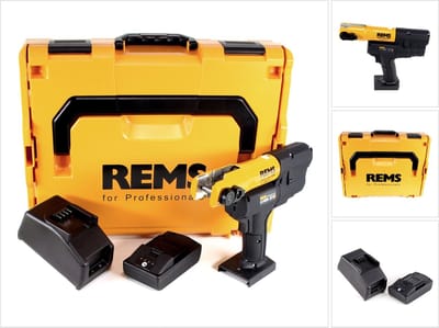 REMS Mini-Press ACC 22 V accu radiaalpers met geforceerde afvoer in L-Boxx + 1 x 2,5 Ah accu + oplader ( 578014 R220 )