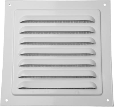 Metalen Ventilatie Rooster - Luchtstroom Afdekking - Goede Ventilatie - Stevig Aluminium Materiaal - 150 x 150 mm - Wit