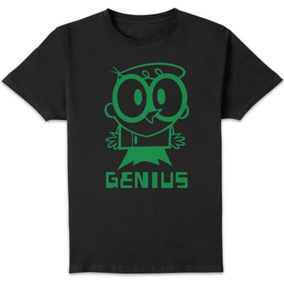 Dexters Lab Green Genius Men's T-Shirt - Black - S