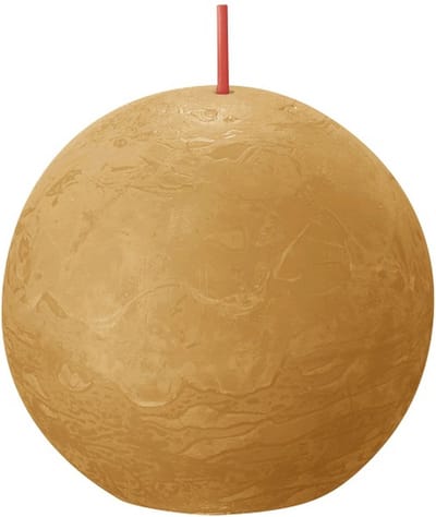 Bolsius Bolkaarsen Shine 6 st rustiek 76x71 mm honinggeel
