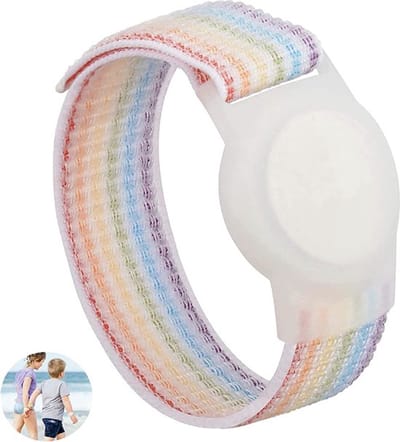 Knaak Armband geschikt voor Apple AirTag - Ideaal voor Kinderen - Klittenband Sluiting - Multi Kleur