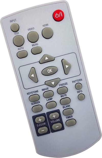 Afstandsbediening geschikt voor de EIKI EK-362UST beamer, vervangt 63910016
