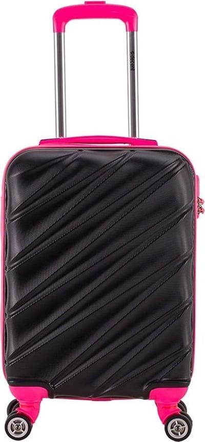 Decent Lumi Fix Handbagage Koffer - 55 cm - Black/Pink