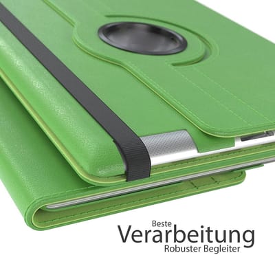 Draaibare Bookcase - Geschikt voor oude iPad Hoes 2e, 3e, 4e Generatie - 9.7 inch (2011,2012) Groen