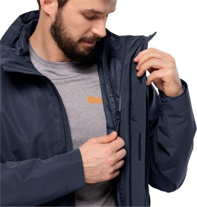 Jack Wolfskin Luntal 3in1 JAcket Men - Winterjas - Heren - Blauw - Maat XXL