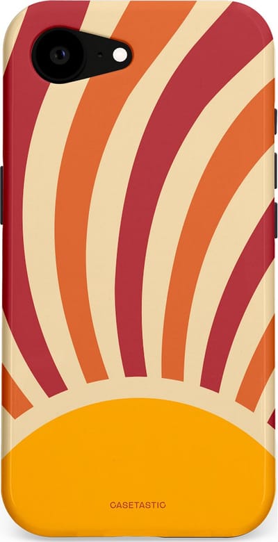 Casetastic Hoesje Geschikt voor Apple iPhone 16e Magsafe - Stijlvolle Beschermende Duo-layer Case - Retro zomer