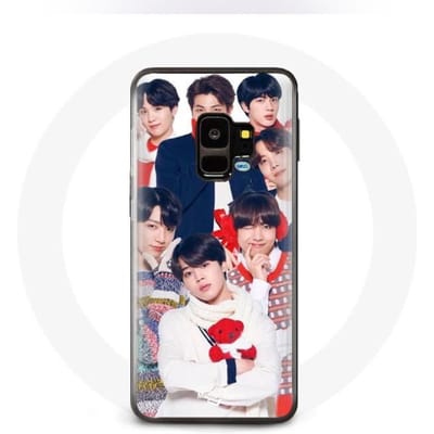 Coque pour Samsung Galaxy S9 Plus BTS Affiche Memebers Cadeau de Noël 2023