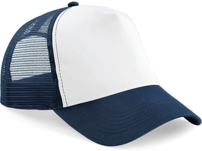 Truckers cap navy/wit voor volwassenen