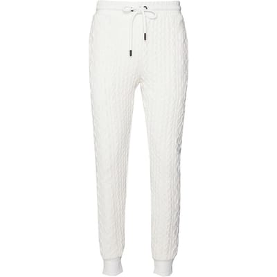 Criminal Damage Kabelgebreide Heren Off White Track Broek
