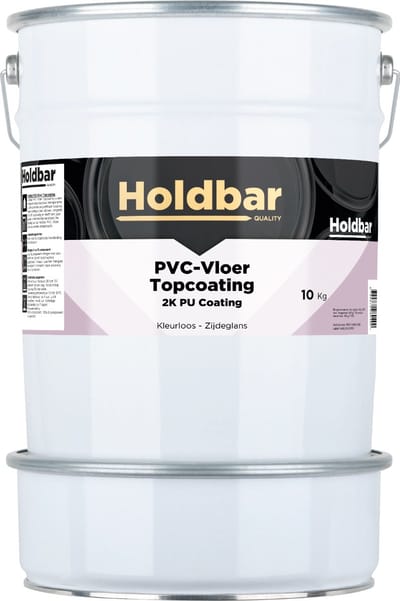 Holdbar PVC-Vloer Topcoating Zijdeglans 10 Kg - Vloerverf - Glashelder - Transparant - PVC Vloer Verven - Krasvast - UV-bestendig - Vergeelt niet