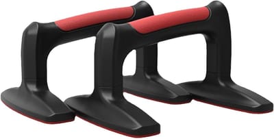 Pompgrepen Fitness - Duwgrepen Set - Bovenlichaam Trainen - Robuuste Antislip Basis - 300 kg Draagvermogen - Rood