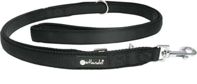 Petlando Trainingslijn Mesh Zwart - Hondenriem - 230x1.5 cm