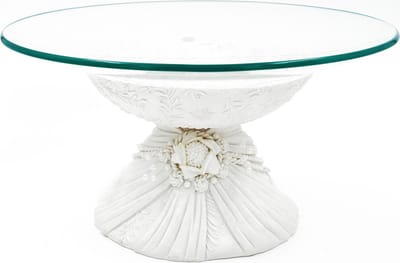 Decoratie Schaal - Glas - Wit - Ø32cm