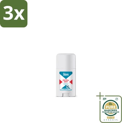 3 x Odorex Extra Dry Stick 40 ml - Grootverpakking - Geurloos - Droog - Anti-zweet - Zweetvermindering - Huidvriendelijk