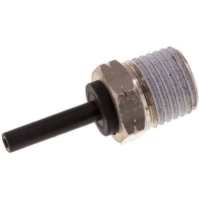 5/32'' x 1/4'' NPT insteekfitting Messing/PBT Buitendraad NBR [2 Stuks]