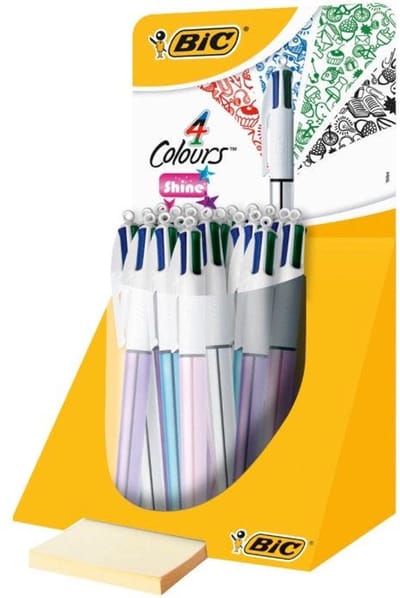BIC 4 Colours Shine, Meerkleurig, 20 stuk(s), Medium