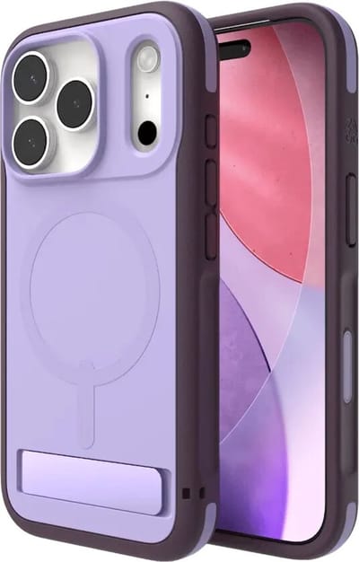 ZAGG Sedona Snap Kickstand - Hoesje Geschikt voor iPhone 17 Pro Max - Compatibel met MagSafe - Grafeen Back Cover met Standaard - Paars