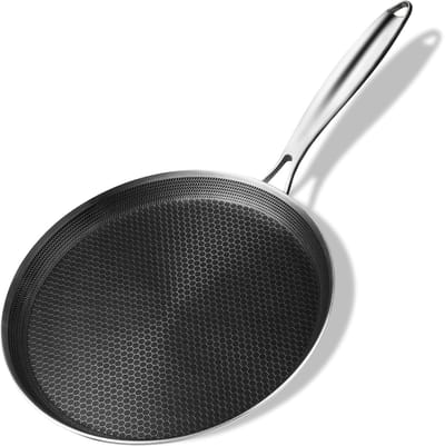 Koekenpan - Pannenkoekenpan Omlet - Lekker Koken - Honeycomb Non-stick - 28 cm - Zwart