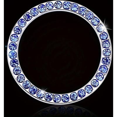 Glitterende Motor Start Stop Knop Cover Bling Ontstekingsknop Stijlvol Auto Interieur Accessoire & Glanzend Cadeau voor Autoliefhebbers blauw