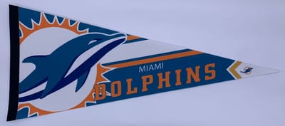 USArticlesEU - Miami Dolphins - NFL - Vaantje - American Football - Sportvaantje - Pennant - Wimpel - Vlag - 31 x 72 cm