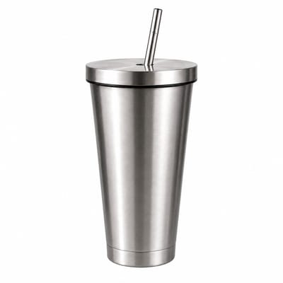 BRD® RVS Drinkbeker Zilver 500ml - Dubbele Wand - Koffiebeker - Autobeker